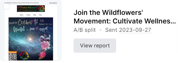 Wildflowers' Movement -Oct 13, 2023